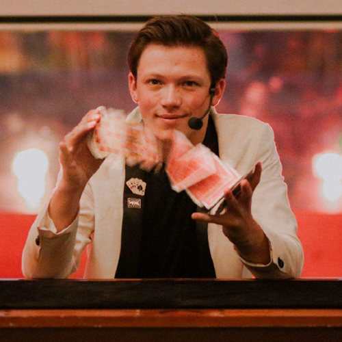 College Magician with Cards College Magician with Cards