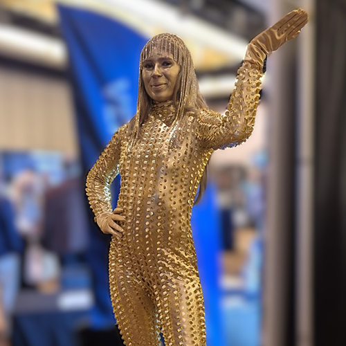 Gold Living Statue