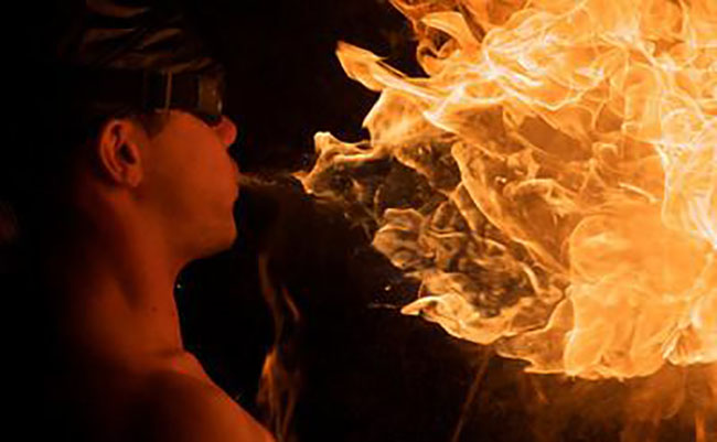 photo of fire entertainer