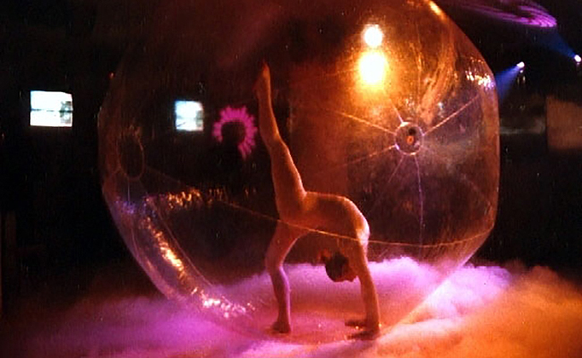 photo of futuristic bubble performer