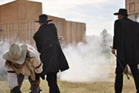 three cowboys in shootout