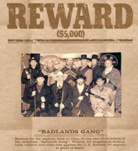 old west cowboys on a reward poster