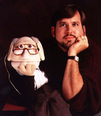 ventriloquist with puppet